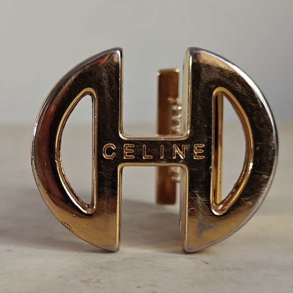 Authentic Celine Logo Gold Metal Belt Buckle - Picture 10 of 10